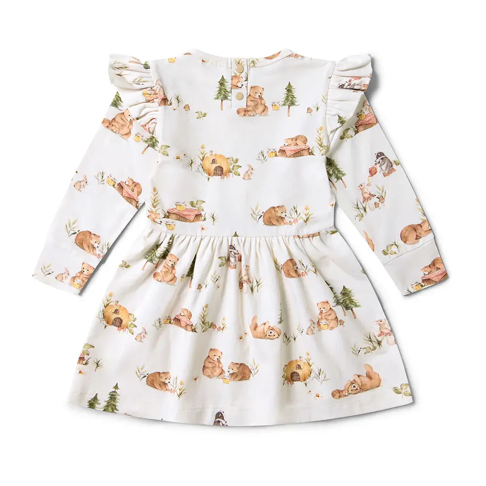 Snuggle Hunny Kids Snuggle Hunny Bears Long Sleeve Organic Dress