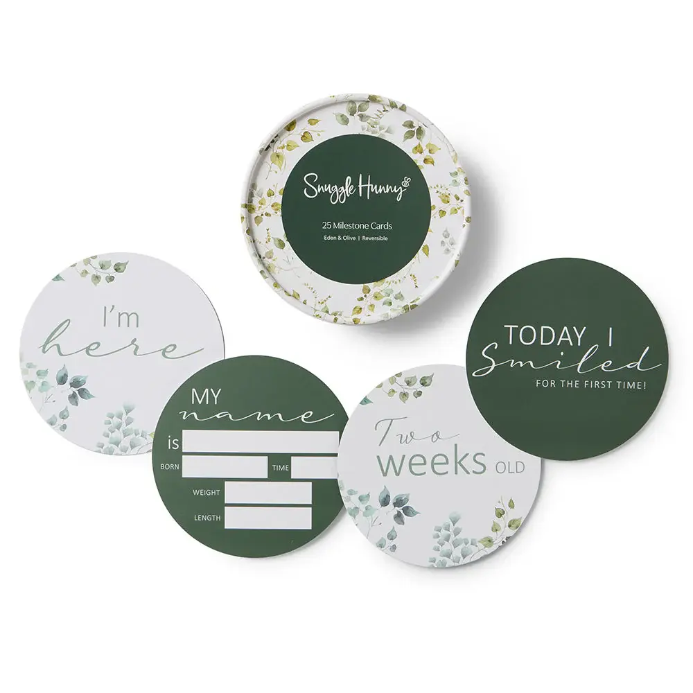 Snuggle Hunny Kids Snuggle Hunny Eden & Olive Reversible Milestone Cards
