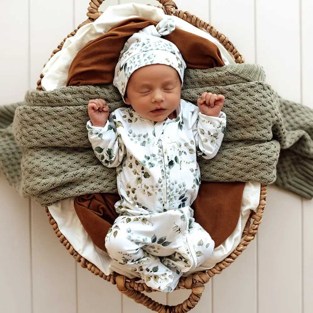 Snuggle Hunny Kids Snuggle Hunny Eden Organic Snuggle Sleepsuit Zip Footie