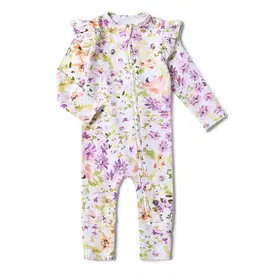 Snuggle Hunny Kids Snuggle Hunny Isla Organic Snugglesuit Convertible Romper with Frill