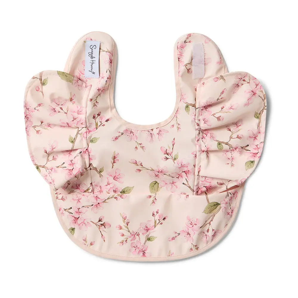 Snuggle Hunny Kids Snuggle Hunny Cherry Blossom Frill Snuggle Bib