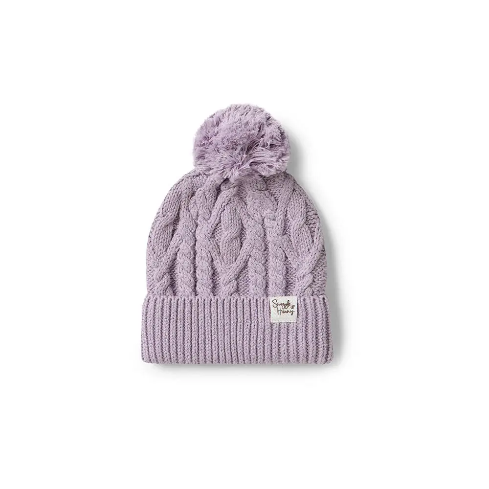 Snuggle Hunny Kids Snuggle Hunny Lavender Organic Baby Knit Beanie - S