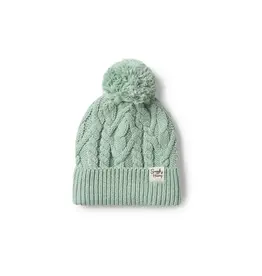 Snuggle Hunny Kids Snuggle Hunny Sage Organic Baby Knit Beanie - S (0-3m)