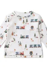 Snuggle Hunny Kids Snuggle Hunny Trains Organic Long Sleeve Top