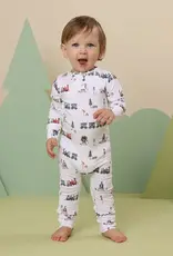 Snuggle Hunny Kids Snuggle Hunny Trains Organic Growsuit