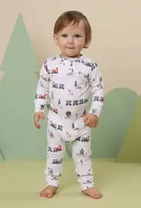 Snuggle Hunny Kids Snuggle Hunny Trains Organic Growsuit
