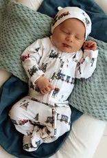 Snuggle Hunny Kids Snuggle Hunny Trains Organic Snuggle Sleepsuit Zip Footie