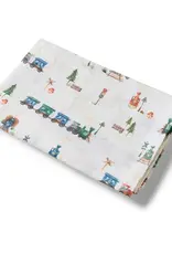 Snuggle Hunny Kids Snuggle Hunny Trains Organic Muslin Wrap