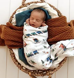 Snuggle Hunny Kids Snuggle Hunny Trains Organic Muslin Wrap