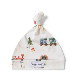 Snuggle Hunny Kids Snuggle Hunny Trains Organic Knotted Beanie