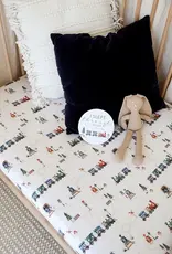 Snuggle Hunny Kids Snuggle Hunny Trains Organic Fitted Cot Sheet