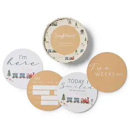 Snuggle Hunny Kids Snuggle Hunny Trains & Pebble Reversible Milestone Cards
