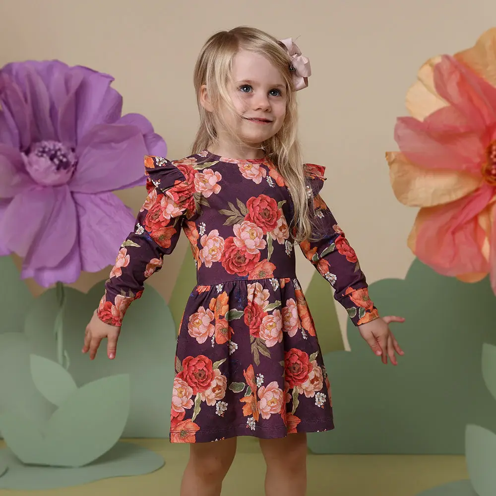 Snuggle Hunny Kids Snuggle Hunny Sienna Long Sleeve Organic Dress