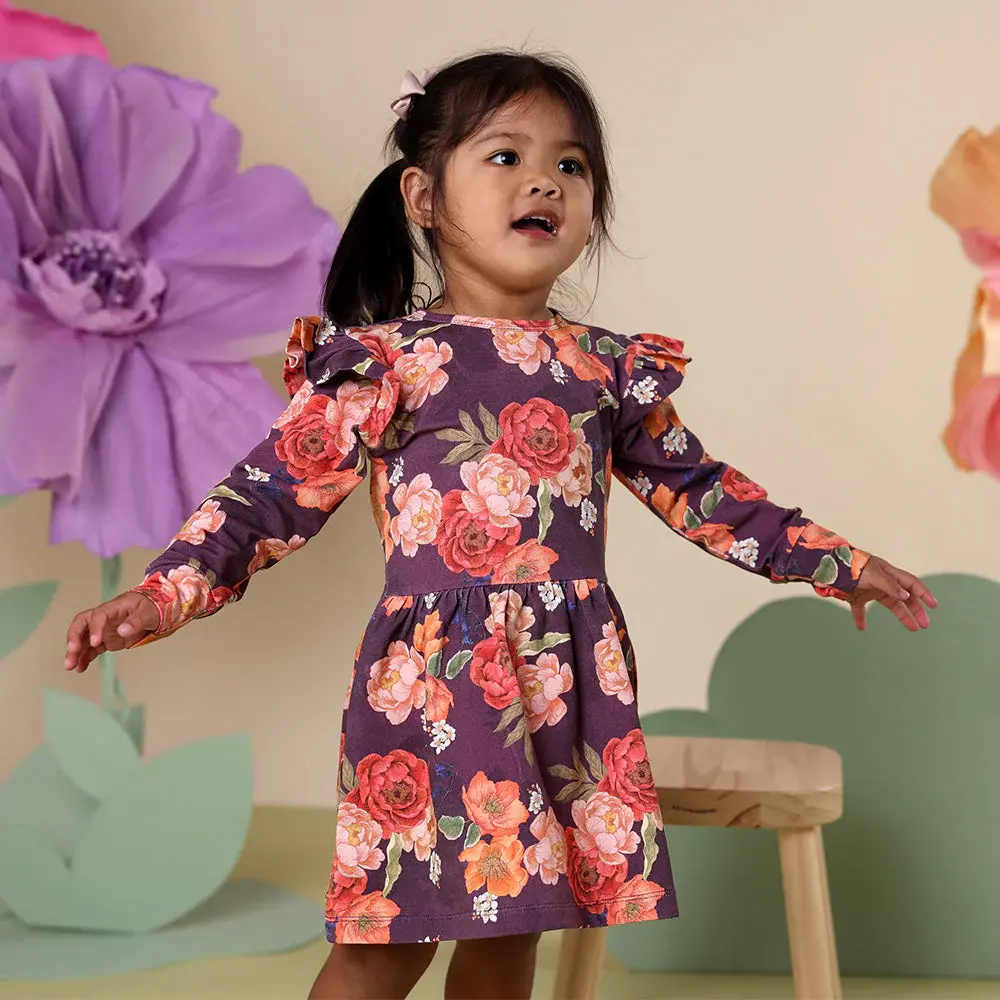 Snuggle Hunny Kids Snuggle Hunny Sienna Long Sleeve Organic Dress
