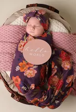 Snuggle Hunny Kids Snuggle Hunny Sienna Organic Jersey Wrap & Topknot Set