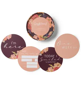 Snuggle Hunny Kids Snuggle Hunny Sienna & Pink Sand Reversible Milestone Cards