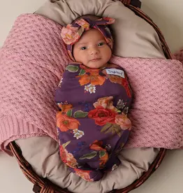 Snuggle Hunny Kids Snuggle Hunny Sienna Organic Snuggle Swaddle & Topknot Set