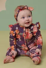 Snuggle Hunny Kids Snuggle Hunny Sienna Organic Snugglesuit Convertible Romper with Frill