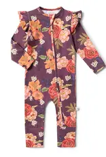 Snuggle Hunny Kids Snuggle Hunny Sienna Organic Snugglesuit Convertible Romper with Frill
