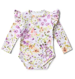 Snuggle Hunny Kids Snuggle Hunny Isla Long Sleeve Organic Bodysuit with Frill