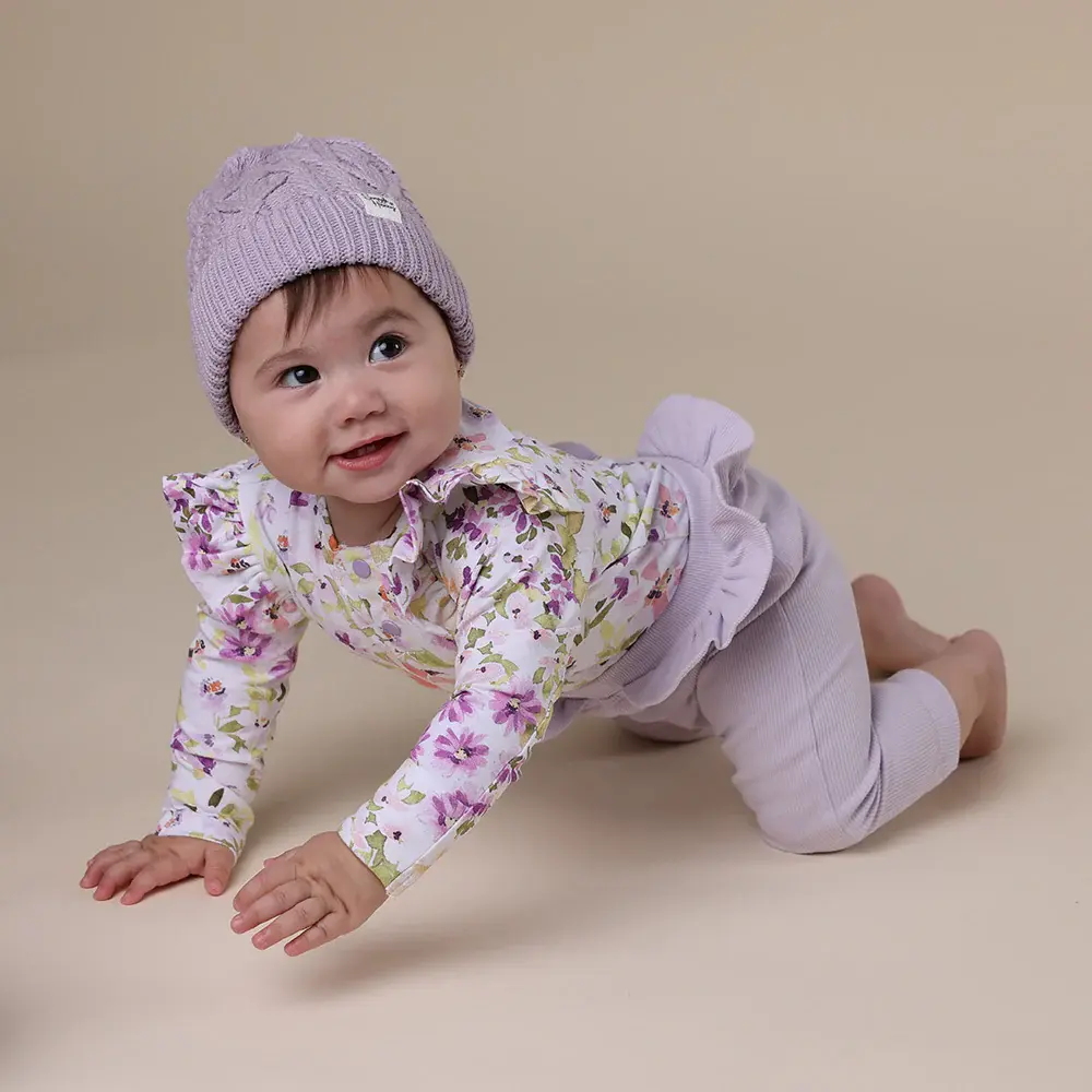 Snuggle Hunny Kids Snuggle Hunny Isla Long Sleeve Organic Bodysuit with Frill