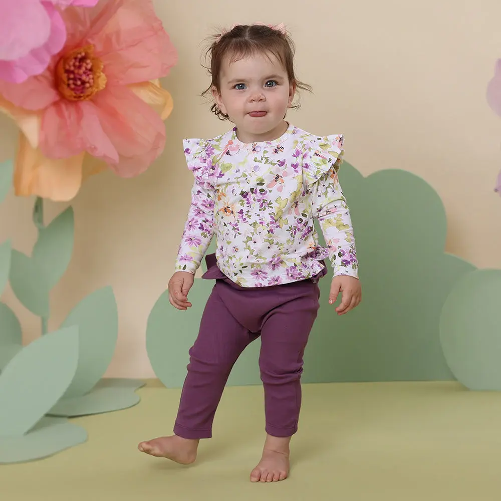 Snuggle Hunny Kids Snuggle Hunny Isla Organic Long Sleeve Top with Frill