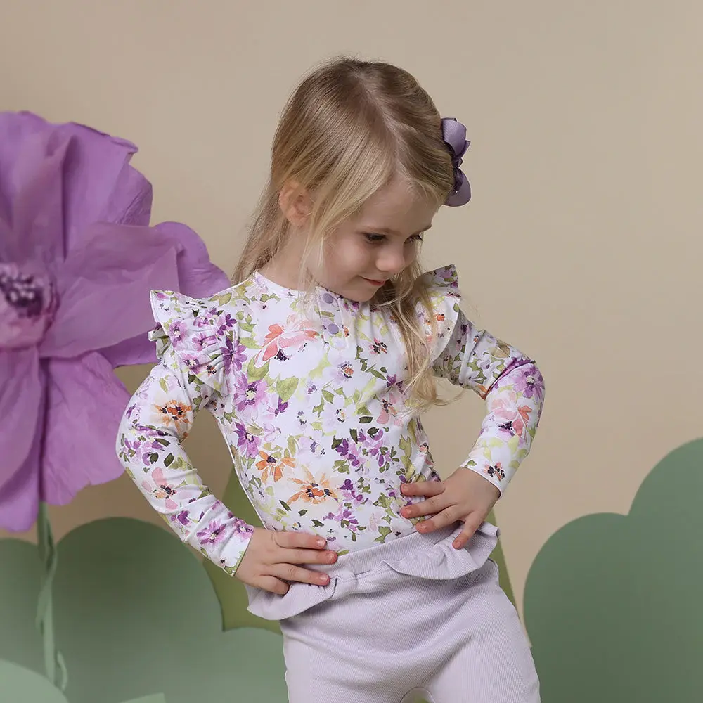 Snuggle Hunny Kids Snuggle Hunny Isla Organic Long Sleeve Top with Frill