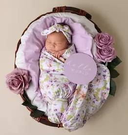 Snuggle Hunny Kids Snuggle Hunny Isla Organic Jersey Wrap & Topknot Set