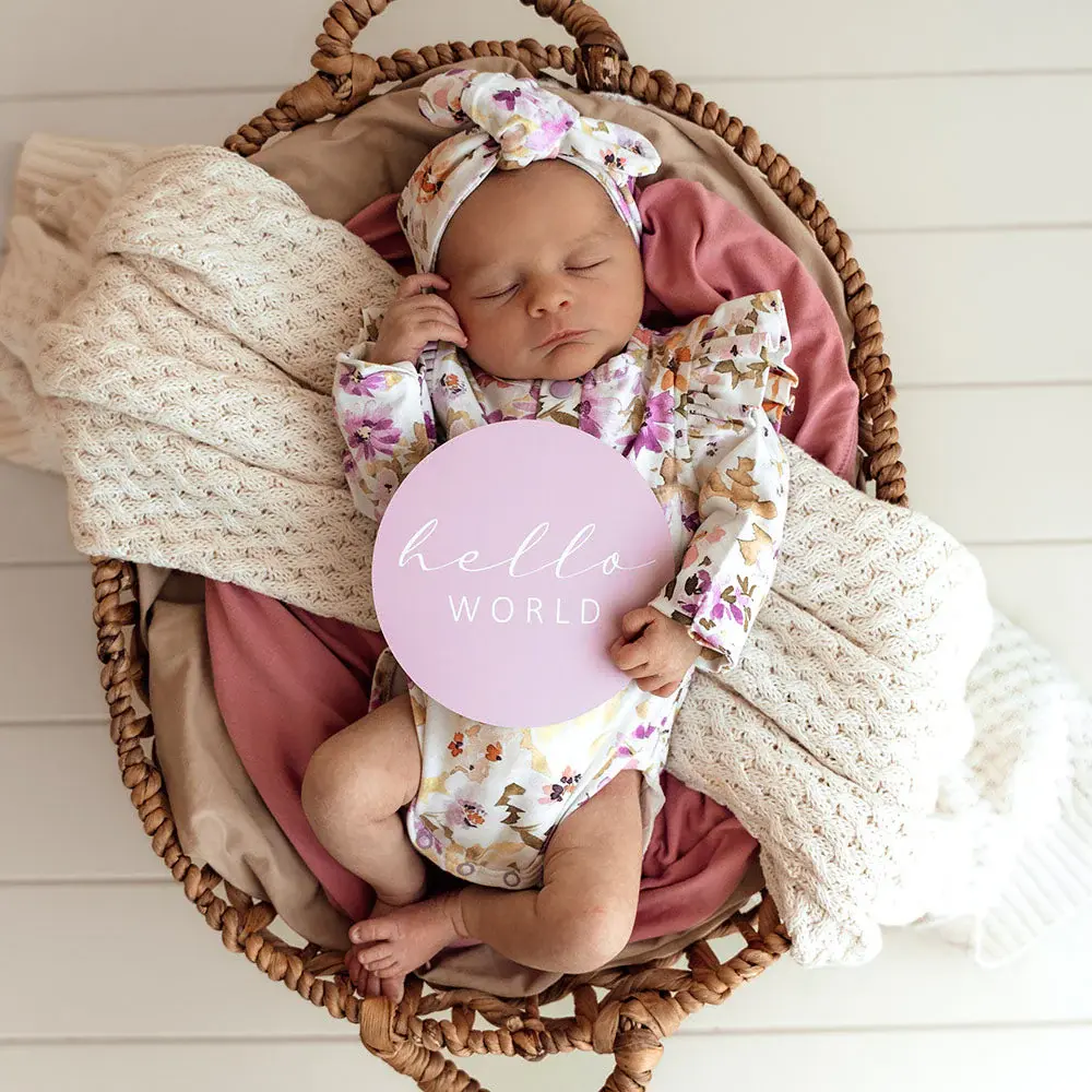 Snuggle Hunny Kids Snuggle Hunny Isla & Lilac Reversible Milestone Cards