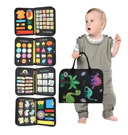 Bub2Kids Bub2Kids Felt Book Busy Board Montessori Book - Dinosaur