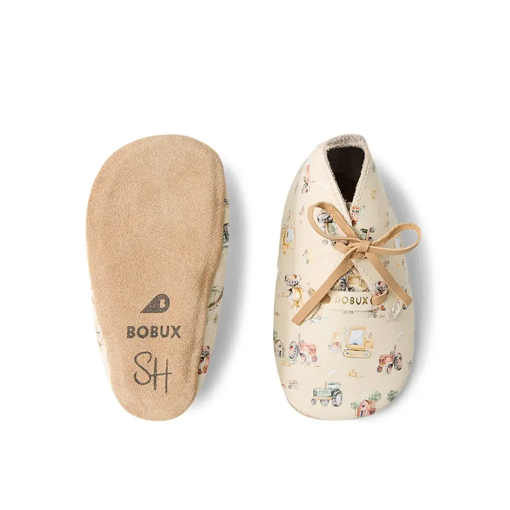 Snuggle Hunny Kids Bobux X Snuggle Hunny Diggers & Tractors Lace Up Shoes