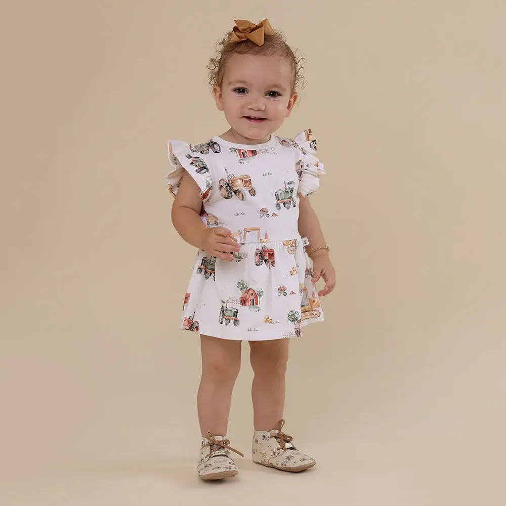 Snuggle Hunny Kids Bobux X Snuggle Hunny Diggers & Tractors Lace Up Shoes