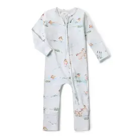Snuggle Hunny Kids Snuggle Hunny Duck Pond Organic Snugglesuit Convertible Romper