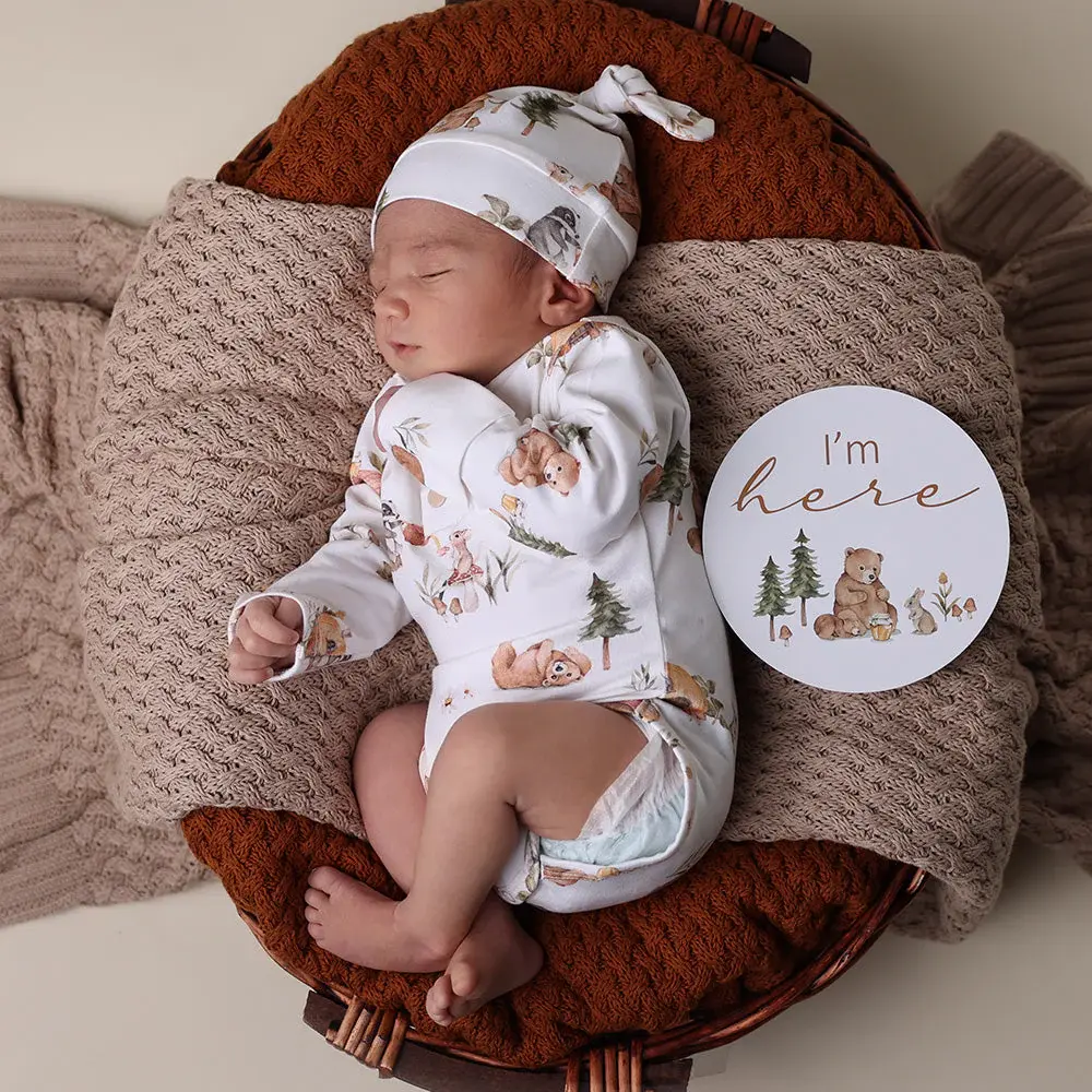 Snuggle Hunny Kids Snuggle Hunny Bears Long Sleeve Organic Bodysuit
