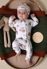Snuggle Hunny Kids Snuggle Hunny Diggers & Tractors Organic Snugglesuit Convertible Romper