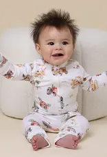 Snuggle Hunny Kids Snuggle Hunny Diggers & Tractors Organic Snugglesuit Convertible Romper