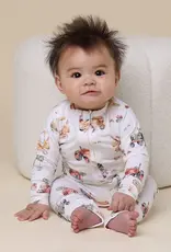 Snuggle Hunny Kids Snuggle Hunny Diggers & Tractors Organic Snugglesuit Convertible Romper