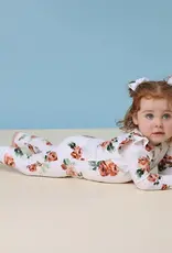 Snuggle Hunny Kids Snuggle Hunny Rosebud Organic Snugglesuit Convertible Romper with Frill