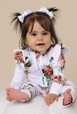 Snuggle Hunny Kids Snuggle Hunny Rosebud Organic Snugglesuit Convertible Romper with Frill