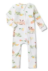 Snuggle Hunny Kids Snuggle Hunny Farm Organic Snugglesuit Convertible Romper