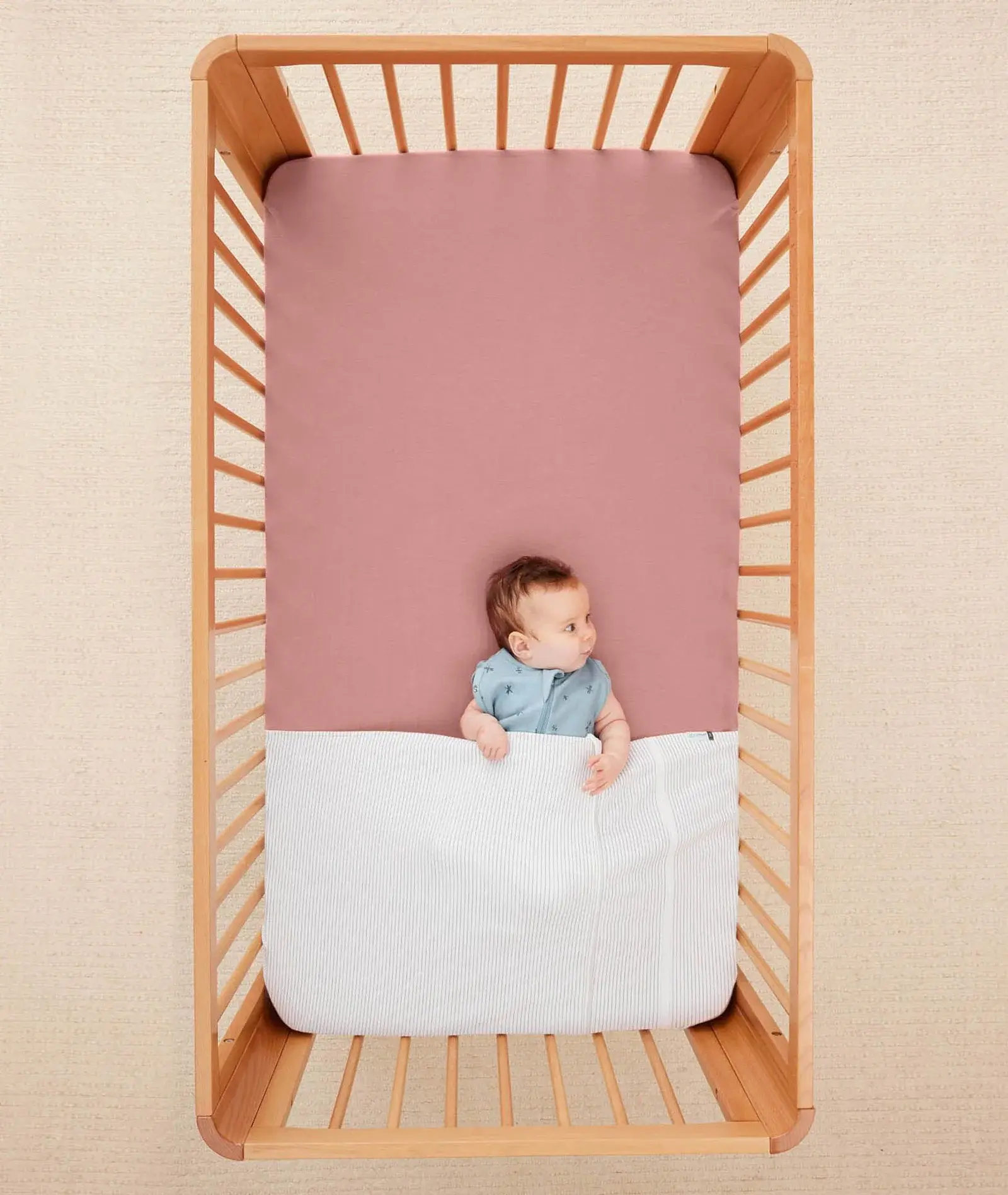 ErgoPouch ErgoPouch HugMe Blanket 0.2 & 1.0 TOG Bedside Sleeper - Midnight Stripe