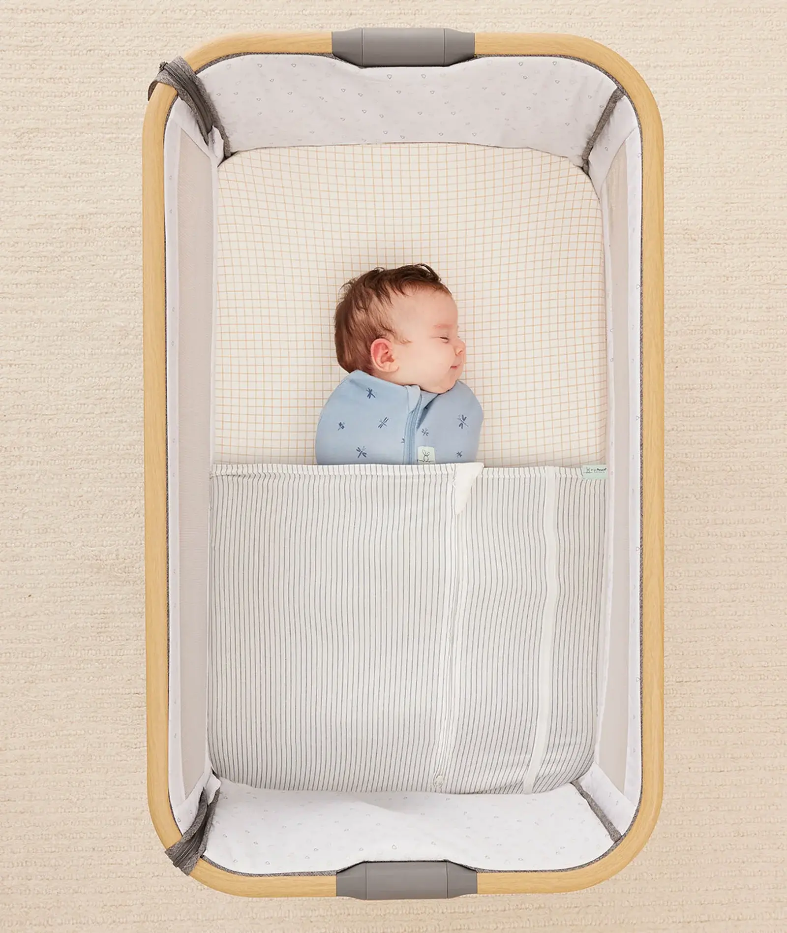 ErgoPouch ErgoPouch HugMe Blanket 1.0 & 2.5 TOG Cot - Midnight Stripe