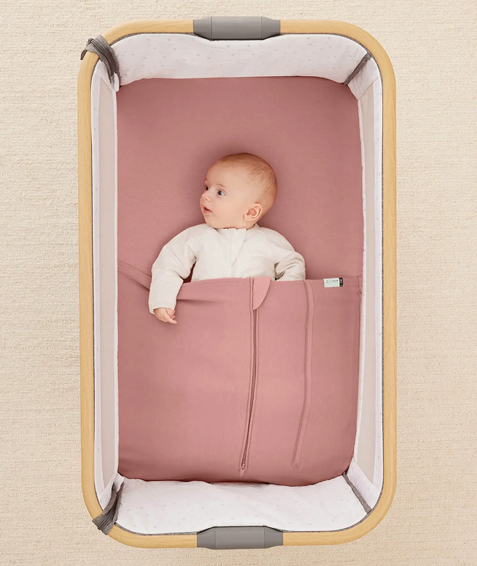 ErgoPouch ErgoPouch HugMe Blanket 1.0 & 2.5 TOG Cot - Rose