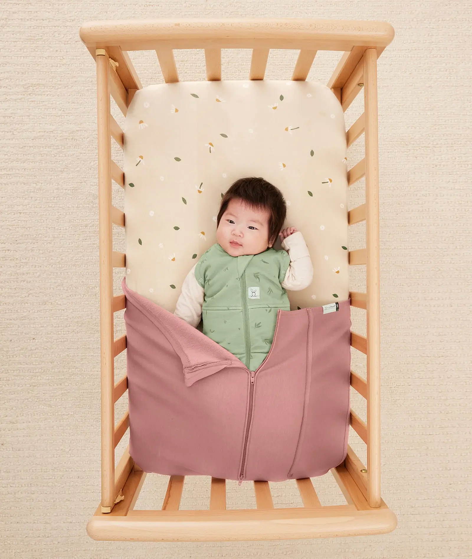 ErgoPouch ErgoPouch HugMe Blanket 1.0 & 2.5 TOG Cot - Rose