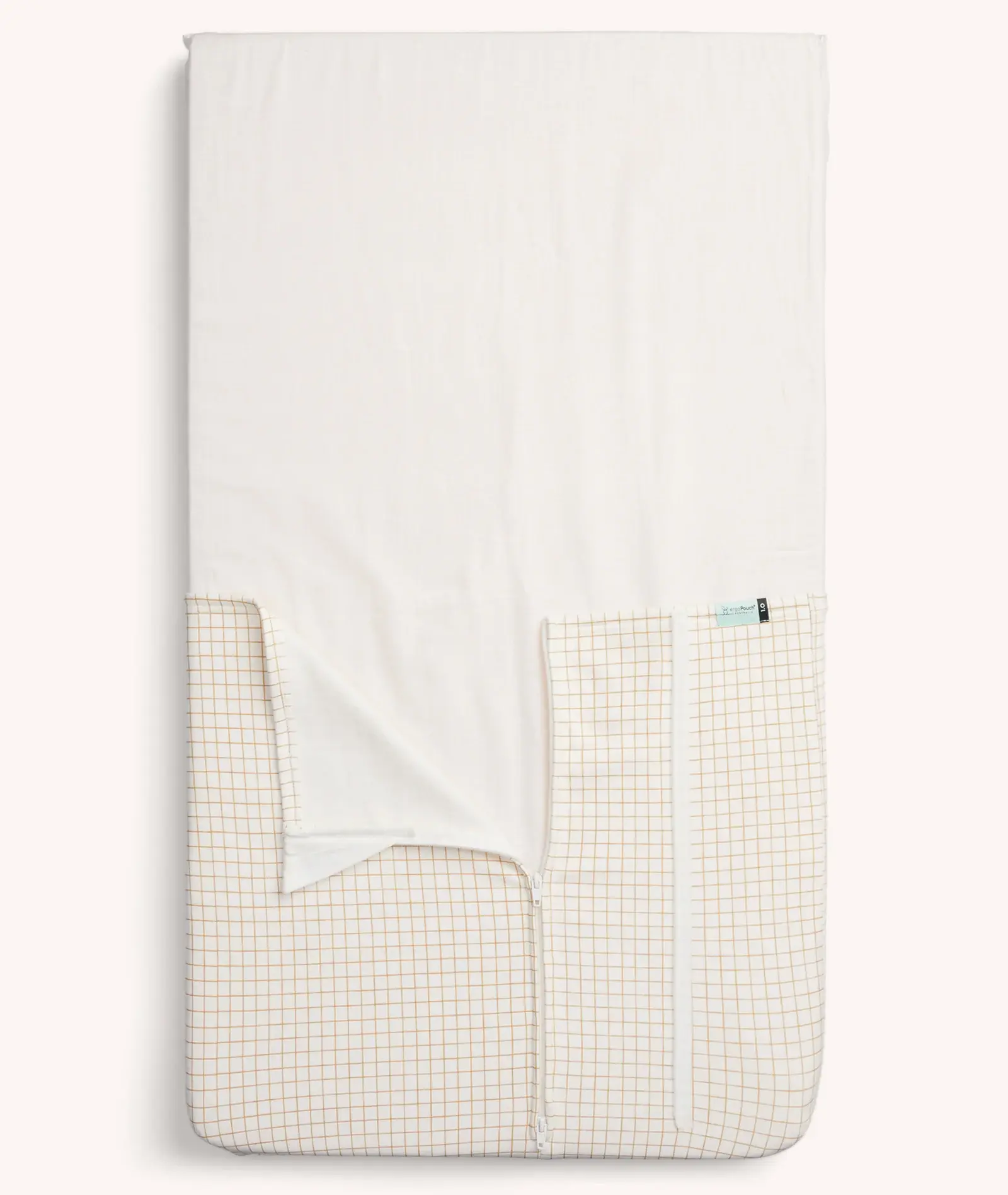 ErgoPouch ErgoPouch HugMe Blanket 1.0 & 2.5 TOG Cot - Caramel Grid