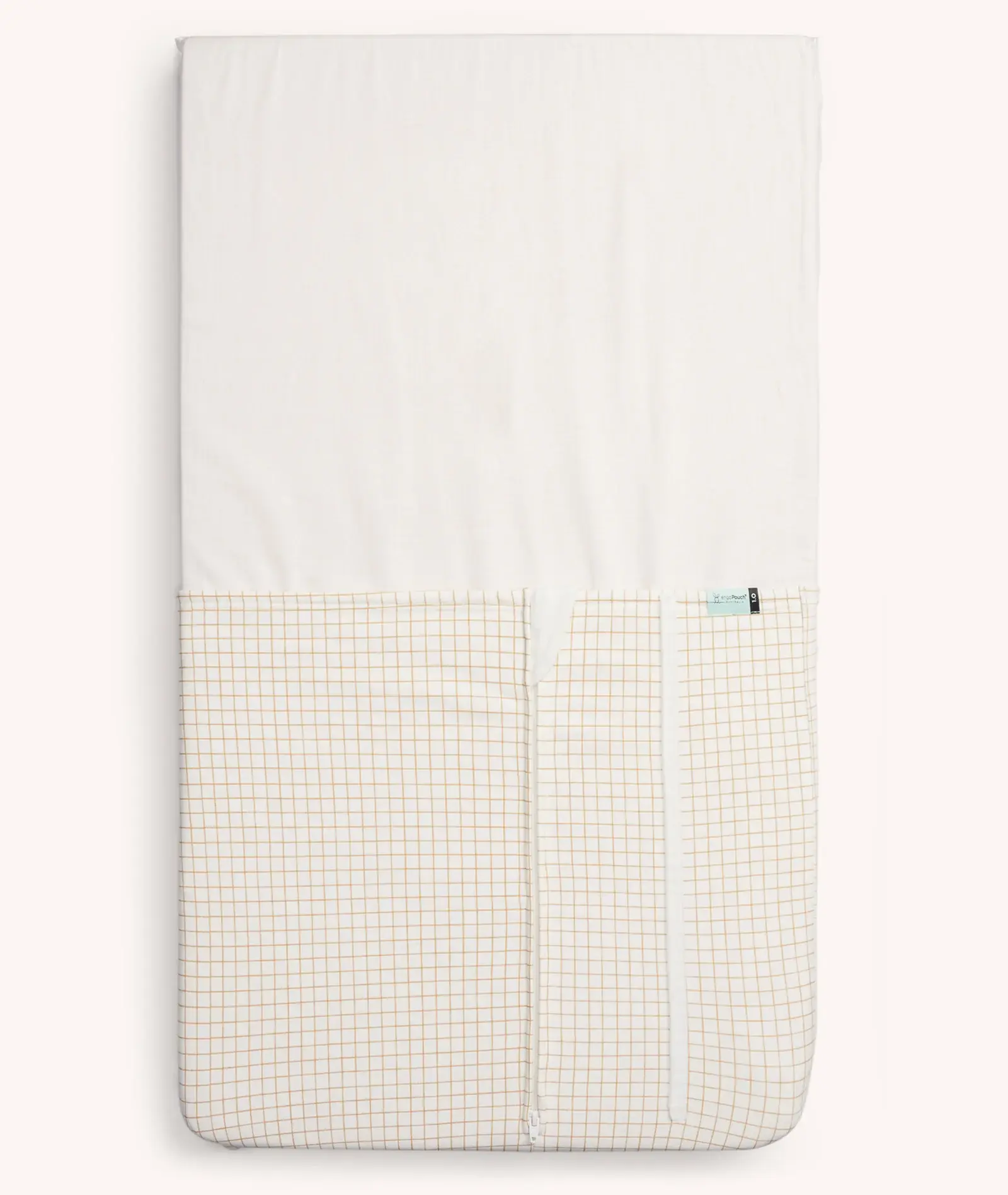 ErgoPouch ErgoPouch HugMe Blanket 1.0 & 2.5 TOG Cot - Caramel Grid