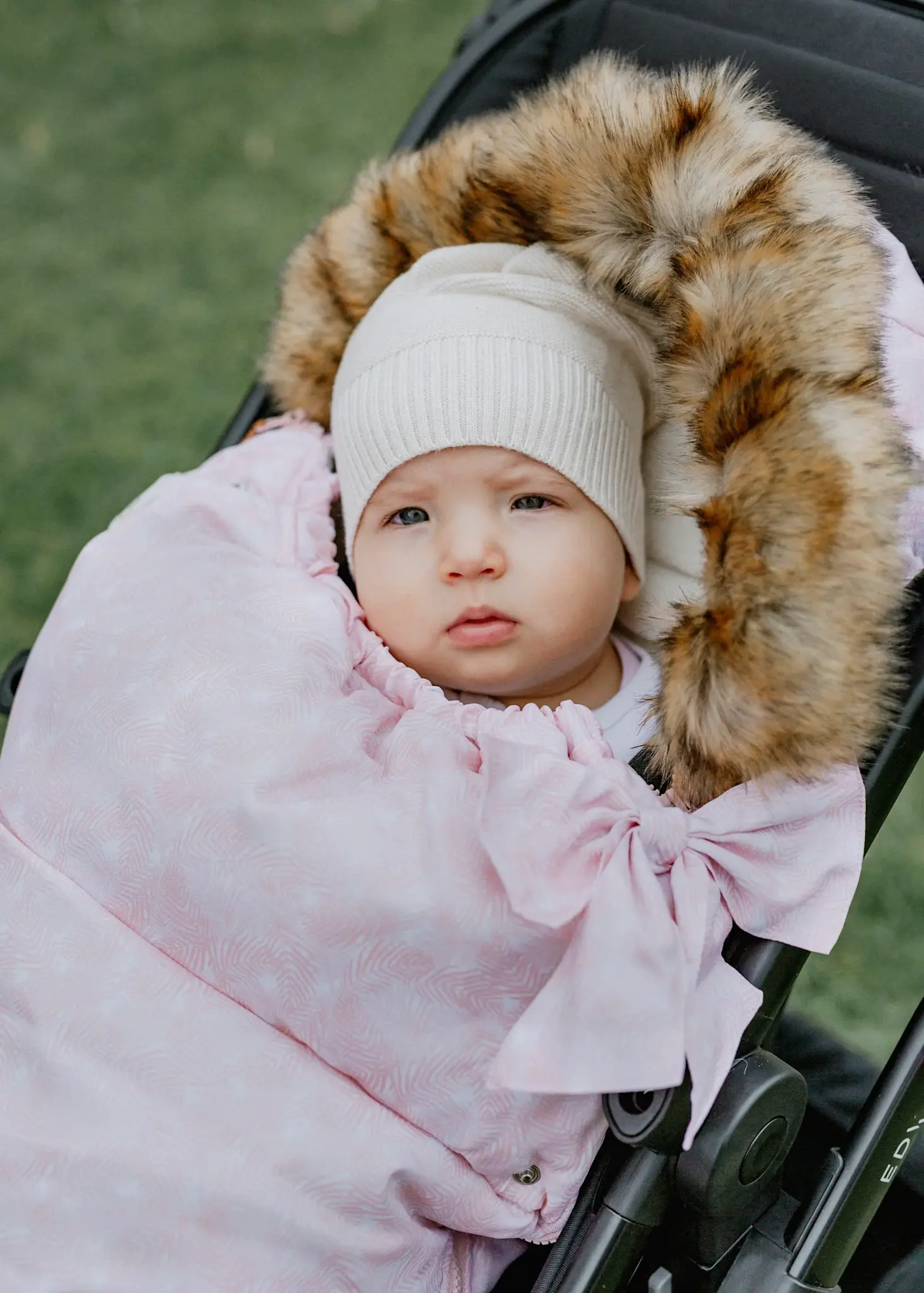 Baby Luno Baby Luno Nordic Footmuff Pram Liner - Pink Feather