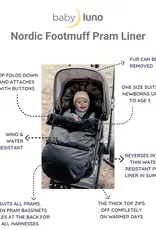 Baby Luno Baby Luno Nordic Footmuff Pram Liner - Pink Feather