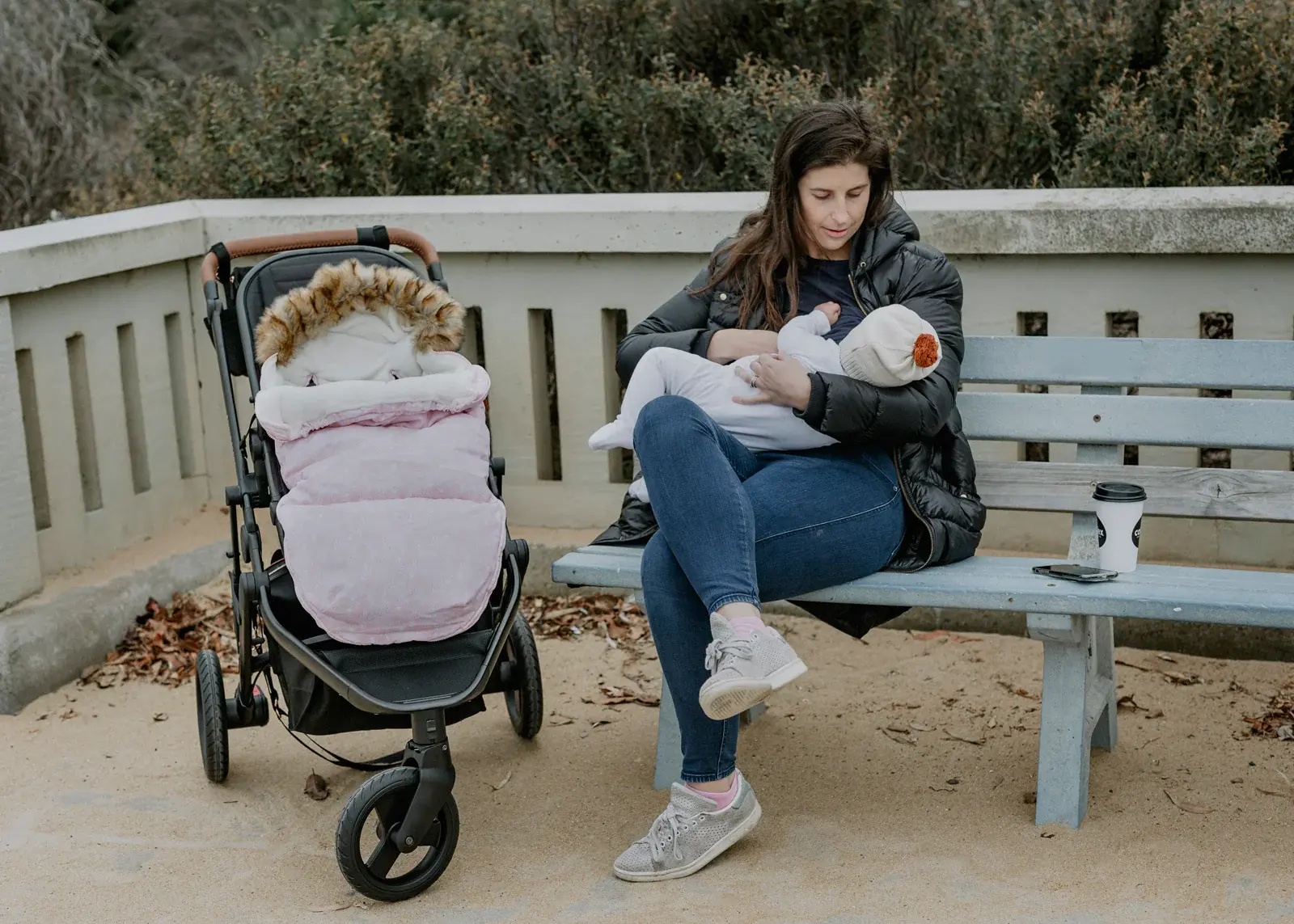 Baby Luno Baby Luno Nordic Footmuff Pram Liner - Pink Feather