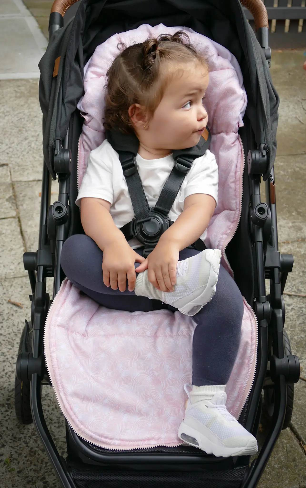 Baby Luno Baby Luno Nordic Footmuff Pram Liner - Pink Feather